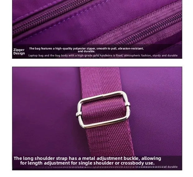 Casual Waterproof Nylon Canvas Ox Cloth Ladies oulder Bag Crossbody Bag Sport Sle Women's Handbag Soft Zipper Closure