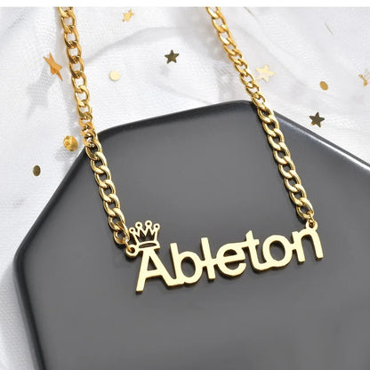 Custom Name Necklace 5mm Nk Chain Stainless Steel Jewelry For Women Personalized Chains Christmas Gift New Year Accessories