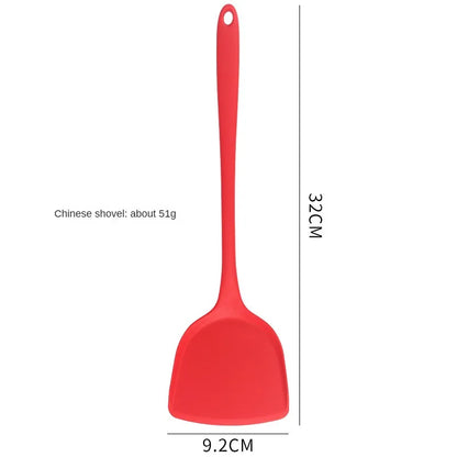 8ps Household black Silicone kitchenware 8-piece set of Chinese spaghetti spoon salad spaghetti spaghetti spaghetti，Rice spoon，