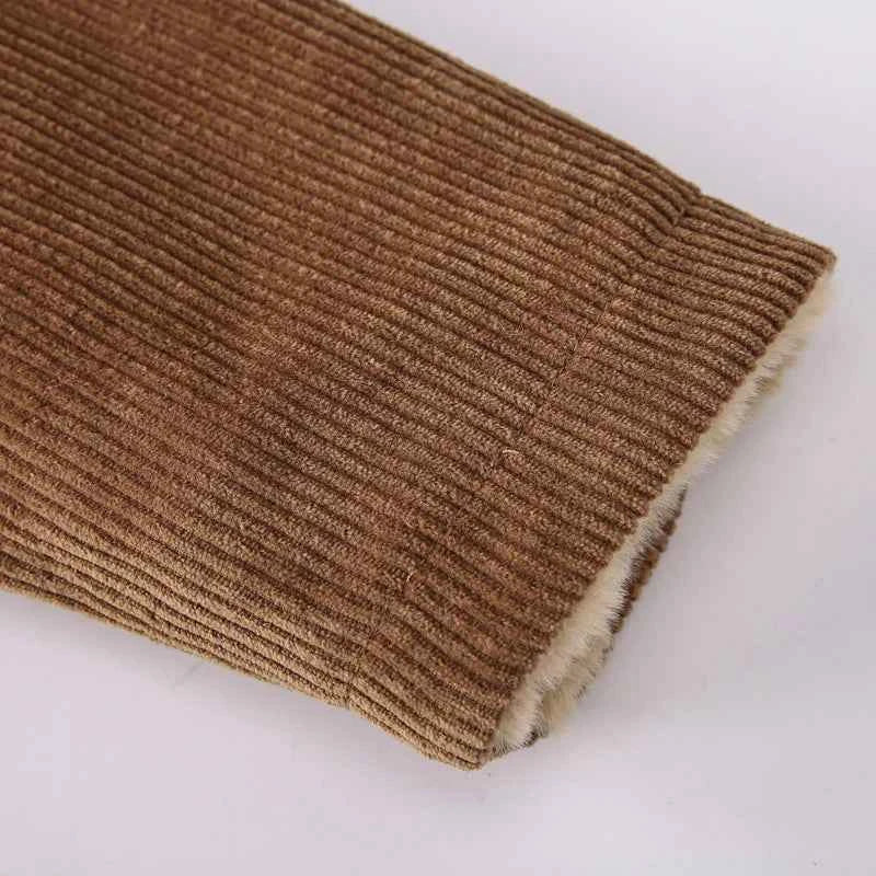 Winter Men's Outdoor Parkas Jacket with Fleece Lining and Multiple Pockets Wool/Polyester