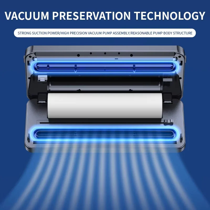 Home fully automatic vacuum sealing machine Food packaging machine Fresh preservation machine Wet and dry plastic sealing machin - AMULET RING STORE