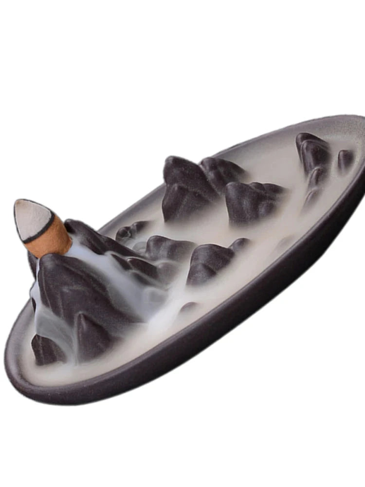 Backflow Incense Burner Ceramic Incense Burner Incense Burner Incense Utensils Tea Ceremony Zen Home Creative Small Ornaments - AMULET RING STORE