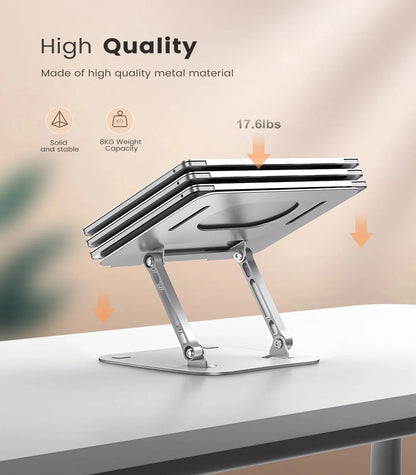 ST01 Portable 11–16-inch Adjustable Laptop Stand Computer Stand Sturdy Aluminum for Desk Foldable Laptop Holder Notebook Tablet - AMULET RING STORE