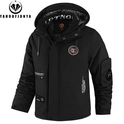 Winter Men Outdoor Windbreak Warm Travel Jacket Men Hooded Casual Fashion Sport Waterproof Climbing Trekking Jacket Male Coat
