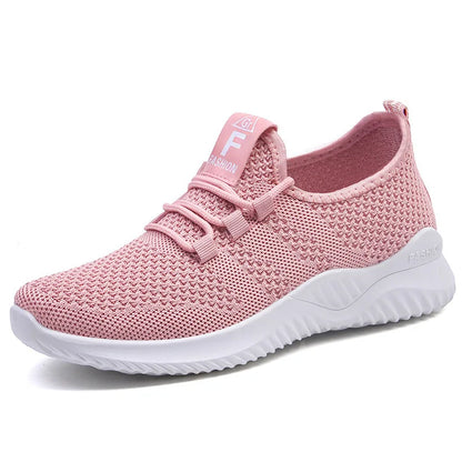 Women's shoes 2025 mesh breathable comfortable sports shoes soft sole lightweight fashion casual shoes - AMULET RING STORE