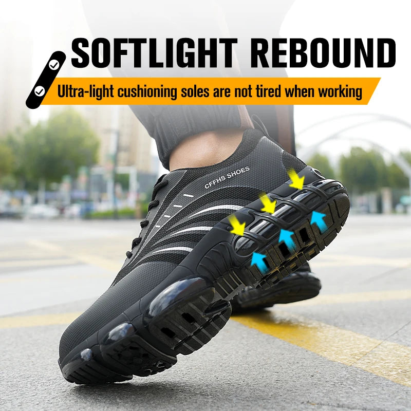 Breathable, lightweight and comfortable anti-smash and anti-puncture safety shoes - AMULET RING STORE