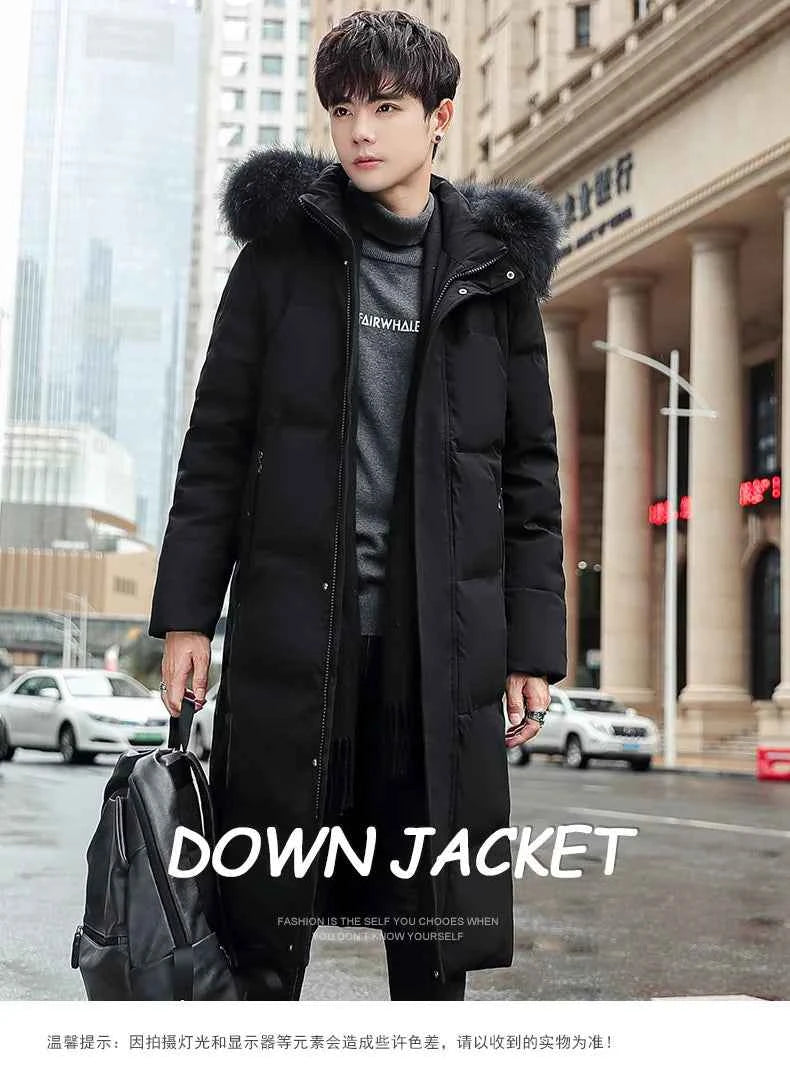 Fashion Winter Jacket for Man Down Coat jacket Parka Men's winter padded jackets Fur Collar Hooded Warm Long Padding HXY291