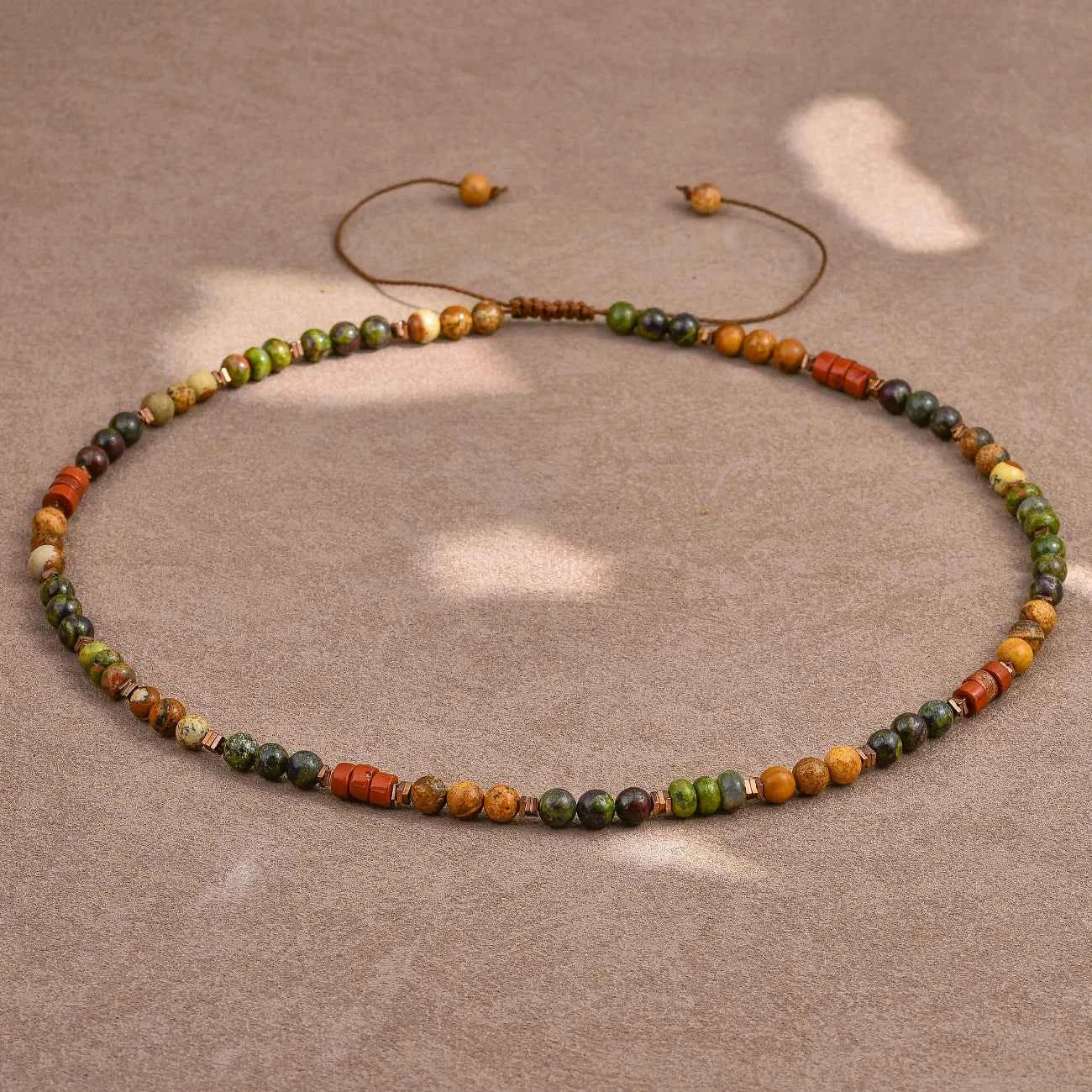 Black Onyx Turquoise Necklace for Men 6mm Natural Stone Beaded Energy Jewelry Adjustable Hand-Knotted Men's Necklace Healing Cry