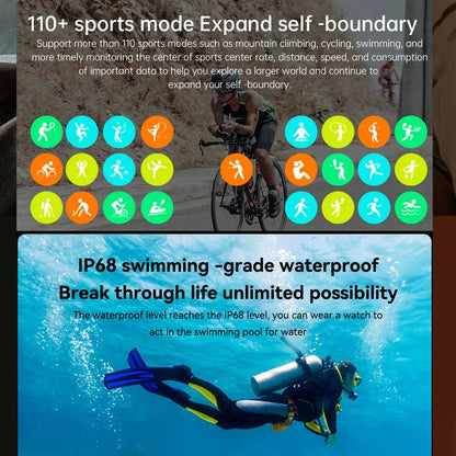 Outdoor Men Smart Watch 1.85'' 400mAh Bluetooth Call Health Monitor Swim Waterproof Sport Smartwatch for Xiaomi IOS Android 2025