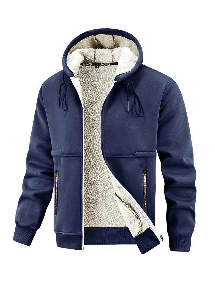 New Autumn and Winter Warm Jacket for Men, Thickened Lamb Wool, High-quality, Comfortable, Casual and Fashionable Jacket for Men