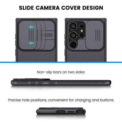 Nillkin Case For Samsung Galaxy S25 S24 S23 S22 Ultra Plus FE A55 A35 Slide Pro Camera Slim Rugged Phone Thin Shockproof Cover - AMULET RING STORE