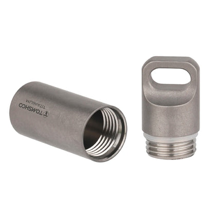 Tomshoo Titanium Mini Sealed Waterproof Storage Pill Box Perfume Case Pendants EDC Tools Eco-friendly Home Outdoor Pill Box - AMULET RING STORE