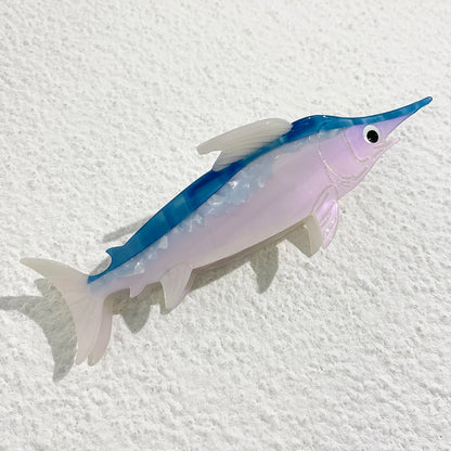 Creative Funny Acetate Tortoise Sturgeon Fish Shark Hairpin Oversize Marine Animal Barrettes Thick Hair Clip Claw Accessories - AMULET RING STORE