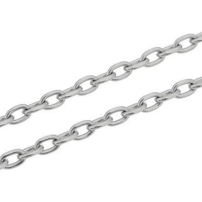 1M Heavy Chunky Hip Hop Chain Stainless Steel Frosted Oval Link Chains for DIY Men Jewelry Making Punk Necklace Bracelet Chain - AMULET RING STORE