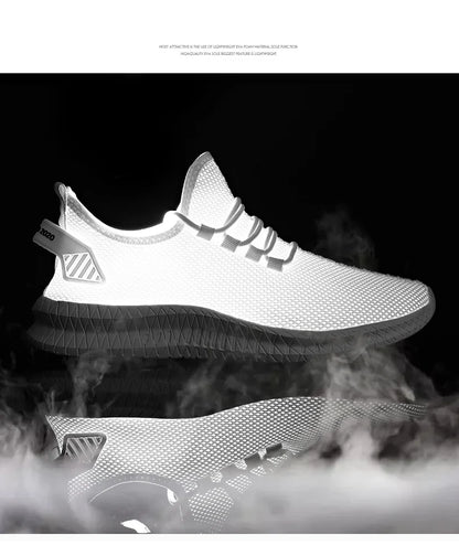 Men's Non-Slip Casual Sneakers Breathable Outdoor Jogging Training Hiking Sports Running Outdoor Women Weave Knit Lace Up Shoes - AMULET RING STORE