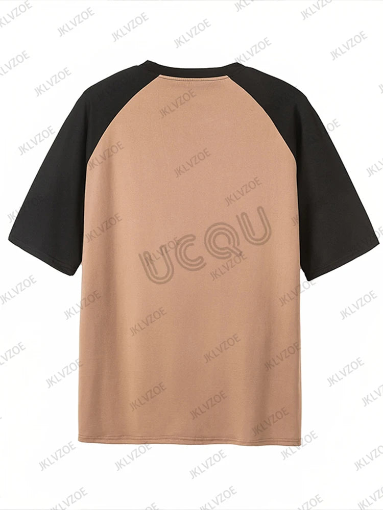 2025 Summer New Funny Cat Printed T-Shirt For Women Patchwork Short Sleeve Harajuku Tees Football Jersey Y2K Sports Loose Tops - AMULET RING STORE