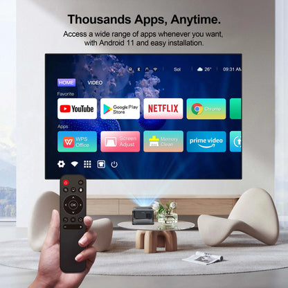 WESOPRO Mini Projector Smart 4K Portable with Wifi 6 Bluetooth 5.0 Android 11 Automatic Keystone for Home Theater Entertainment