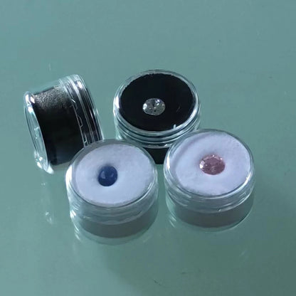 Transperant Square Diamond Jewelry Storage Box Stone Display Case Round Gemstone Organizer 1Pc Small Coin Ring Travel Gift Box - AMULET RING STORE