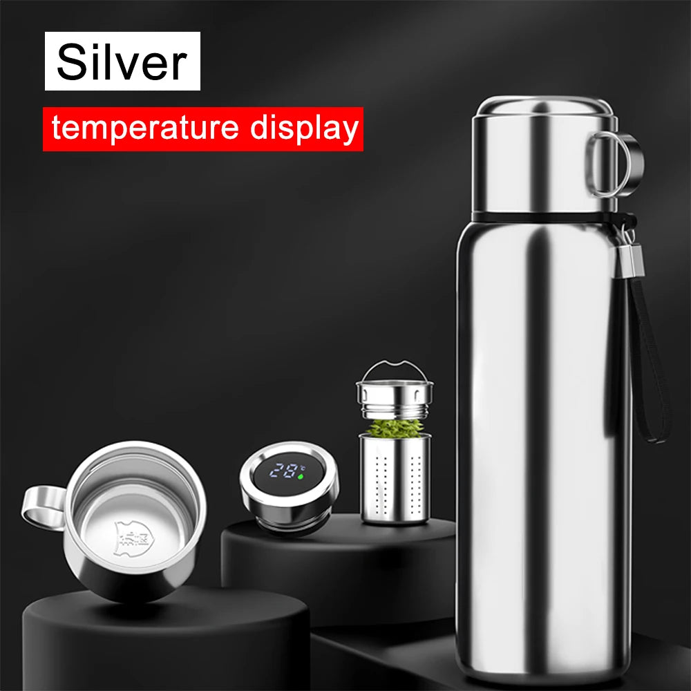 600-1500ml 316 Stainless Steel Thermos Bottle LED Temperature Display Thermal Mug Vacuum Flask Water Bottle For Outdoor Camping - AMULET RING STORE