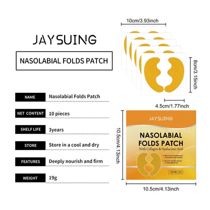 Nasolabial Folds Patch Contain Collagen Hyaluronic Acid Firming Skin Fade Fine Lines Deep Moisturizing Facial Mask Anti Wrinkle