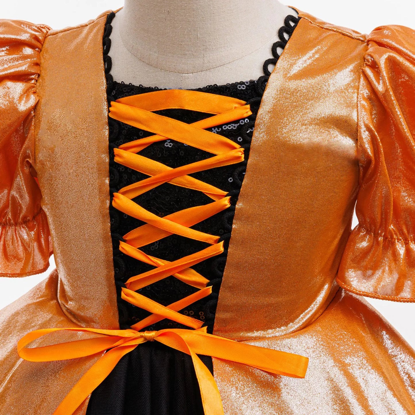 Girl Halloween costume 4-8 Yrs Halloween Theme Party Dresses Skeleton Bat Pumpkin Print Frocks Luxury Fluffy Kids Elegant Gown