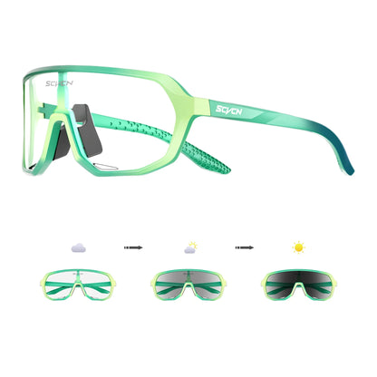 SCVCN Photochromic Cycling Glasses Men Women Clear Sports Sunglasses UV400 Protection for Cycling Running Baseball mtb