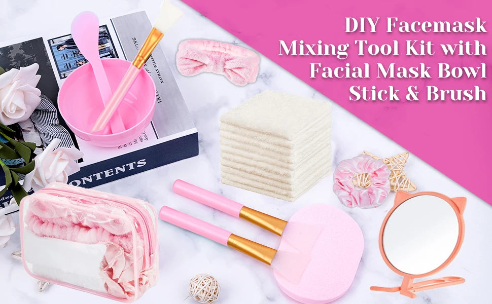 6-18 Sets Kids Pink Spa Party Supplies for Girls Makeup Sleepover Kit Spa Birthday Party Favors Supplies Gift for Children - AMULET RING STORE