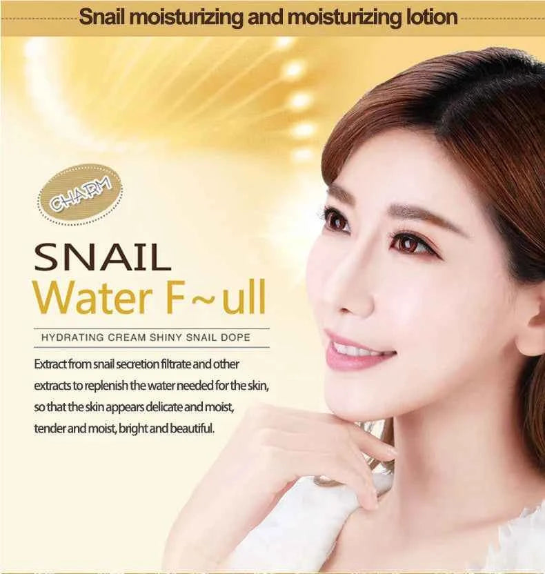 Snail Face Cream + Retinol Eye Massage Roller Serum 2pcs Moisturizing Eye Bag Face Cream Korean Skin Care Products