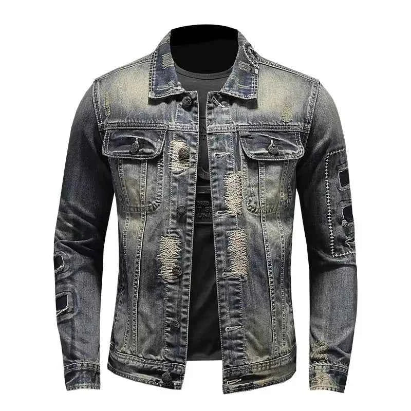 Autumn and Winter Coats for Men Spring and Fall Trends Plankton Denim Cargo Jacket Loose Casual Men's Coat Winter
