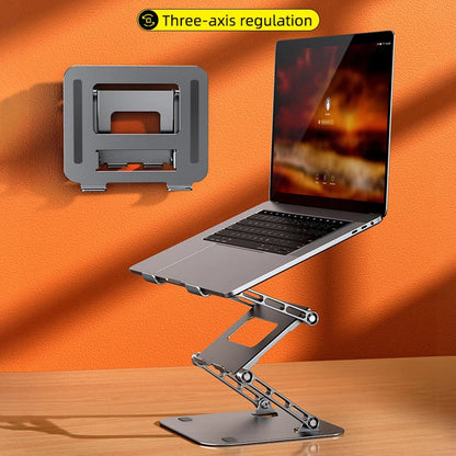 Adjustable Laptop Stand Aluminium Foldable Laptop Holder Portable Notebook Tablet Stand Cooling Support For MacBook Air Pro ipad - AMULET RING STORE