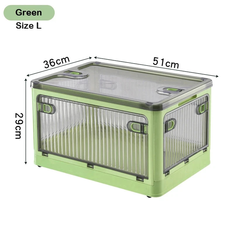 Foldable Storage Box Closet Organizer with Wheels Outdoor Stackable Sundries Organizer Clothes Quilts Toys Books Storage Box - AMULET RING STORE