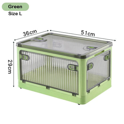 Foldable Storage Box Closet Organizer with Wheels Outdoor Stackable Sundries Organizer Clothes Quilts Toys Books Storage Box - AMULET RING STORE