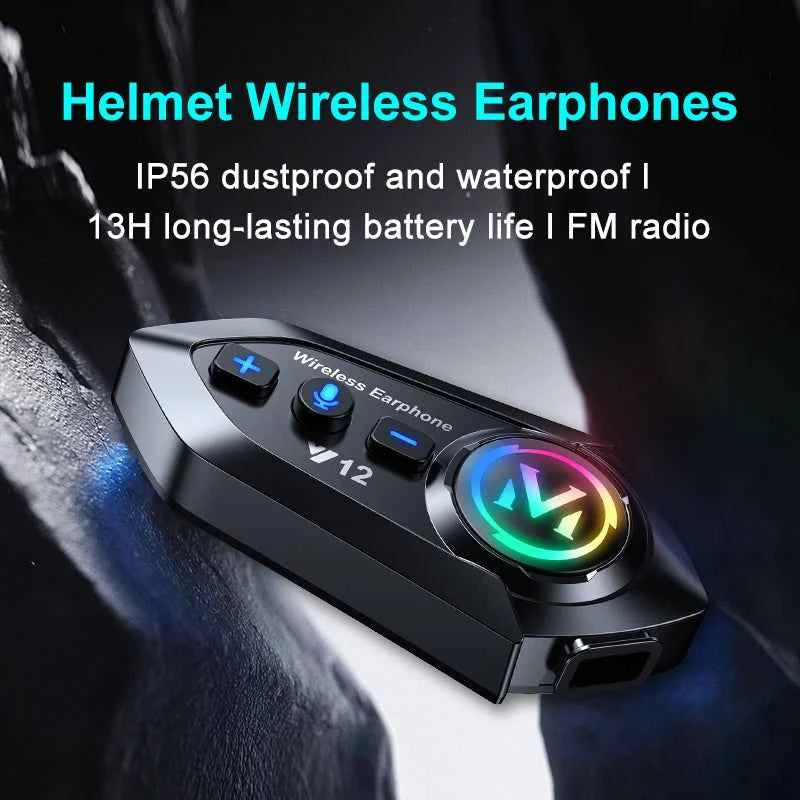 Bluetooth 5.4 Helmet Headset Wireless Hands-free Call Phone Kit Motorcycle Waterproof Earphone MP3 Music Player Speaker for Moto