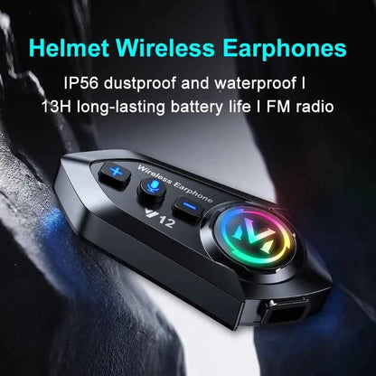 Bluetooth 5.4 Helmet Headset Wireless Hands-free Call Phone Kit Motorcycle Waterproof Earphone MP3 Music Player Speaker for Moto