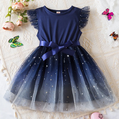 Princess Girls Cosplay Dress Clothes Kids Party Wedding Carnival Birthday Party Princess Evening Tutu Dresses Toddler 2-6Y