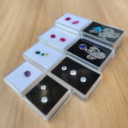 Loose Diamond Box Transparent Gemstone Storage Case Quality Pendant Beads Organizer Ring Earrings Gem Stone Gift Packaging Box - AMULET RING STORE