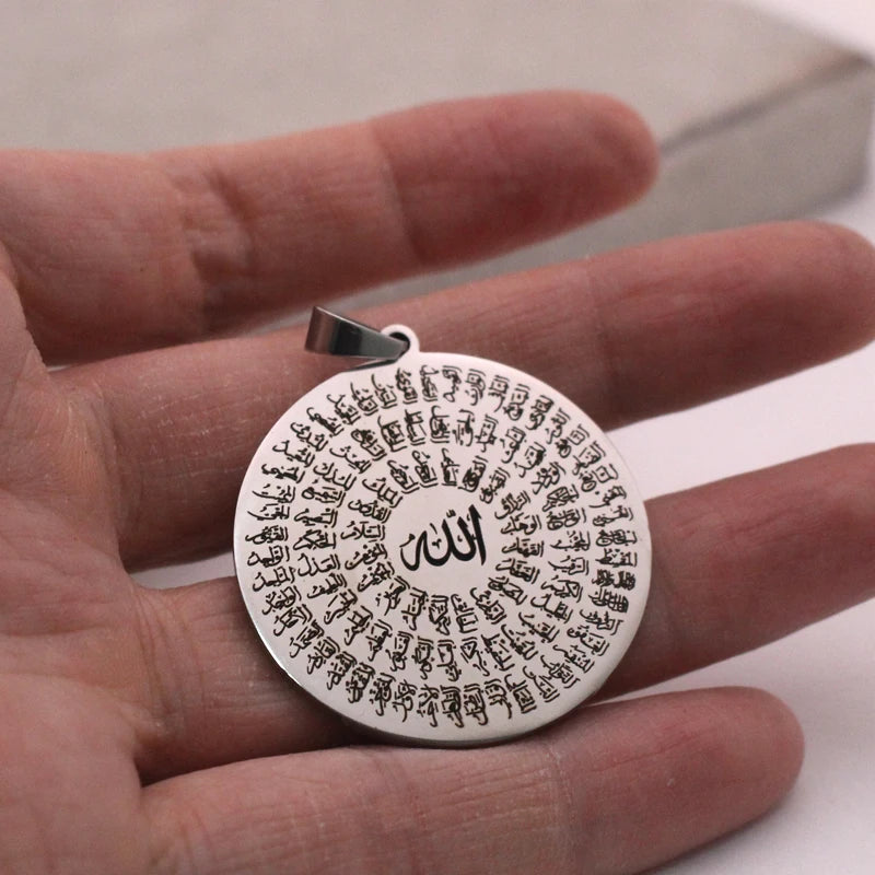 ZKD islam Asma-ul-Husna 99 Names of ALLAH stainless steel pendant necklace muslim gift
