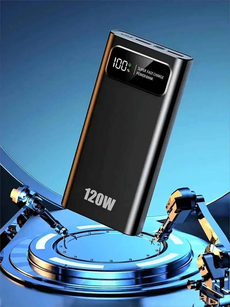 VIVO 200000mAh LED Digital Display Power Bank High Capacity 120W Super Fast Charging Portable External Battery For IPhone New