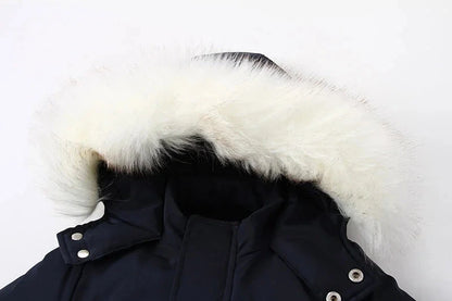 -30 Winter Baby Clothes Thicken Warm Jumpsuits Snowsuits Girl Boy Hooded Jacket Waterproof Rompers Ski Suits Kids Coat Outerwear - AMULET RING STORE