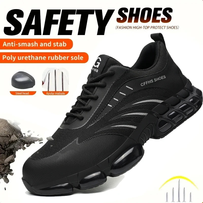 Breathable, lightweight and comfortable anti-smash and anti-puncture safety shoes - AMULET RING STORE
