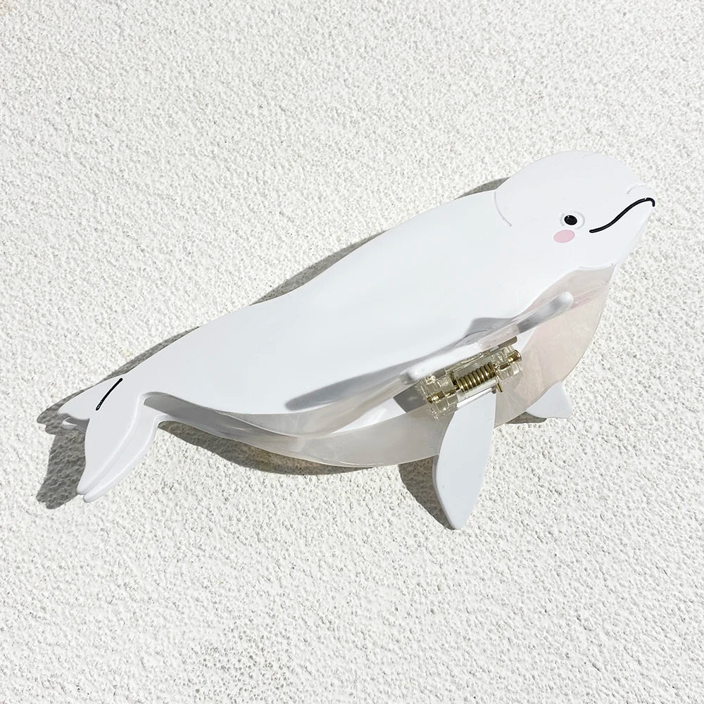 Creative Funny Acetate Tortoise Sturgeon Fish Shark Hairpin Oversize Marine Animal Barrettes Thick Hair Clip Claw Accessories - AMULET RING STORE