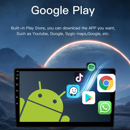 2 Din Android 10.0 Car Stereo Radio Multimedia Video Player For Honda Fit Jazz City 2002 2003 2004 2005 2006 2007 GPS Navigation - AMULET RING STORE