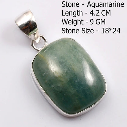 Genuine  Amaquarine  Pendant Hand Made Women Jewelry gift