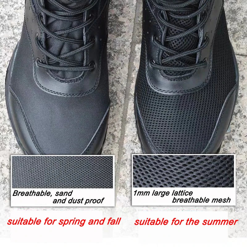 Summer Combat Boot Men Women Climbing Training Lightweight Waterproof Tactical Boots Outdoor Hiking Breathable Mesh Shoes - AMULET RING STORE