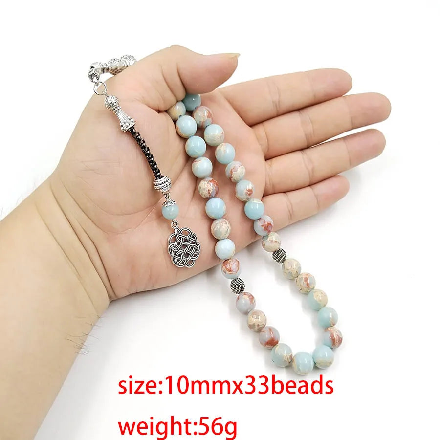 Tasbih Agalmatolite stone muslim prayer beads bracelet islamic fashion accessories ramadan eid gift on hand