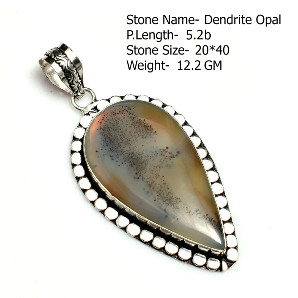 Genuine Labradorite Rutile Topaz Lapis Jasper  Pendant