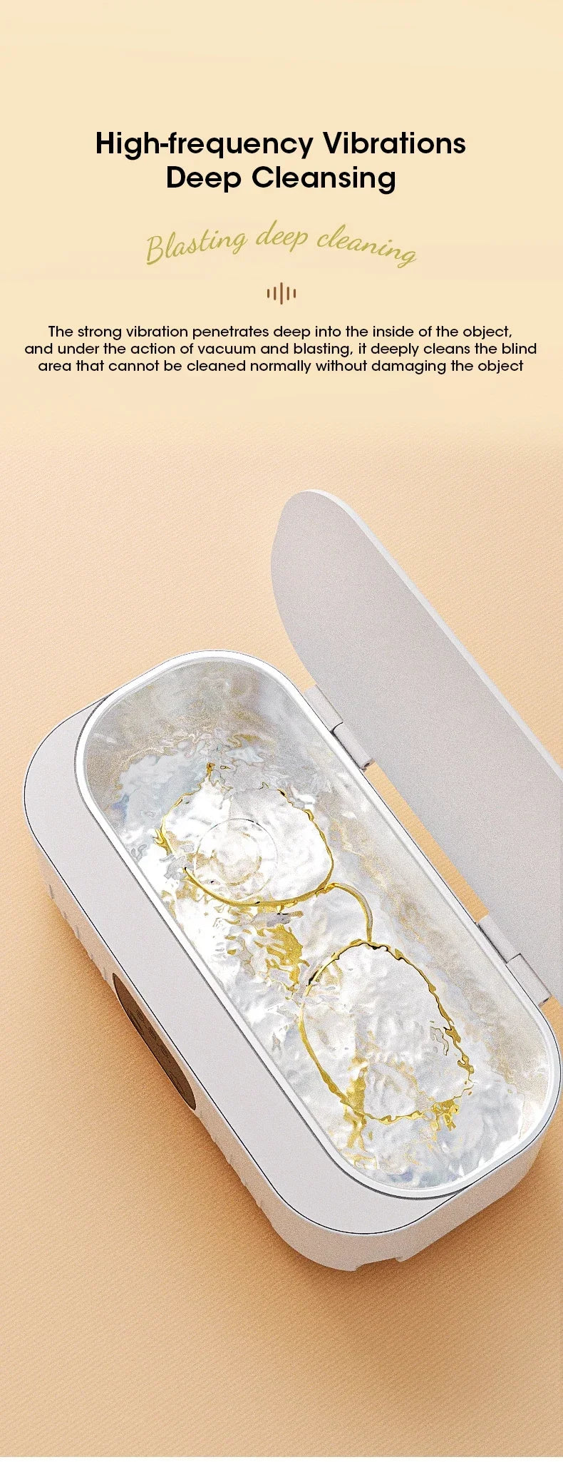 Ultrasonic Cleaning Machine 400ml Ultrasonic Cleaning Tank Automatic Cleaning Makeup Brush Glasses Watches Jewelry Cleaning - AMULET RING STORE