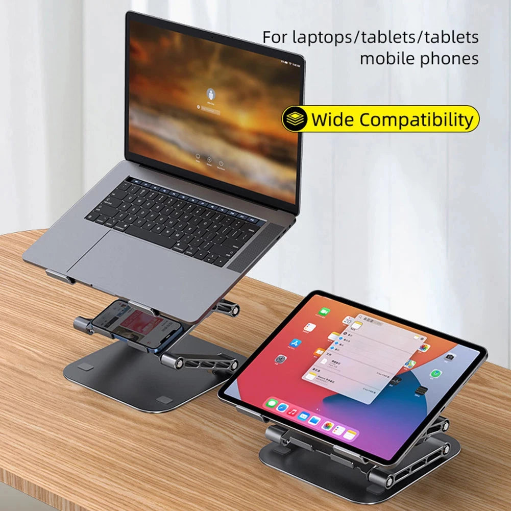 Adjustable Laptop Stand Aluminium Foldable Laptop Holder Portable Notebook Tablet Stand Cooling Support For MacBook Air Pro ipad - AMULET RING STORE