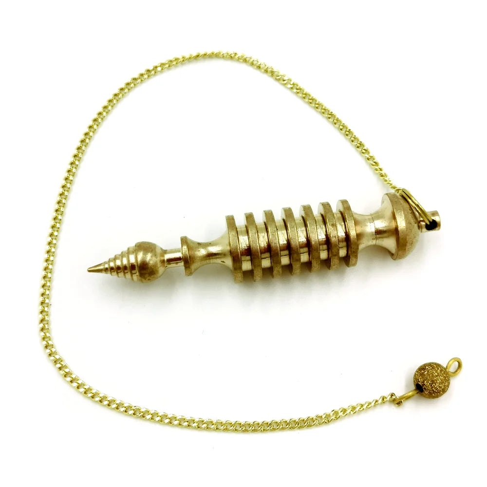 Bronze Metal Copper Spiritual Point Pendulum for Divination Healing Dowsing Wicca Balancing Pointed Cone Pendant Pendulum
