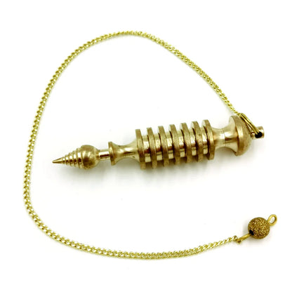 Bronze Metal Copper Spiritual Point Pendulum for Divination Healing Dowsing Wicca Balancing Pointed Cone Pendant Pendulum